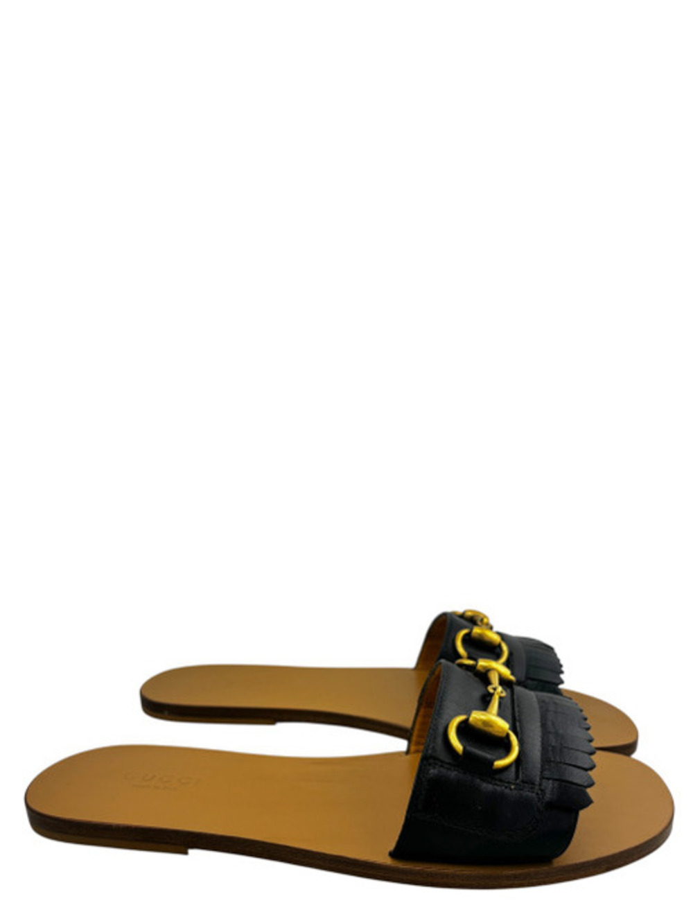 Gucci Horsebit Leather Slides 37